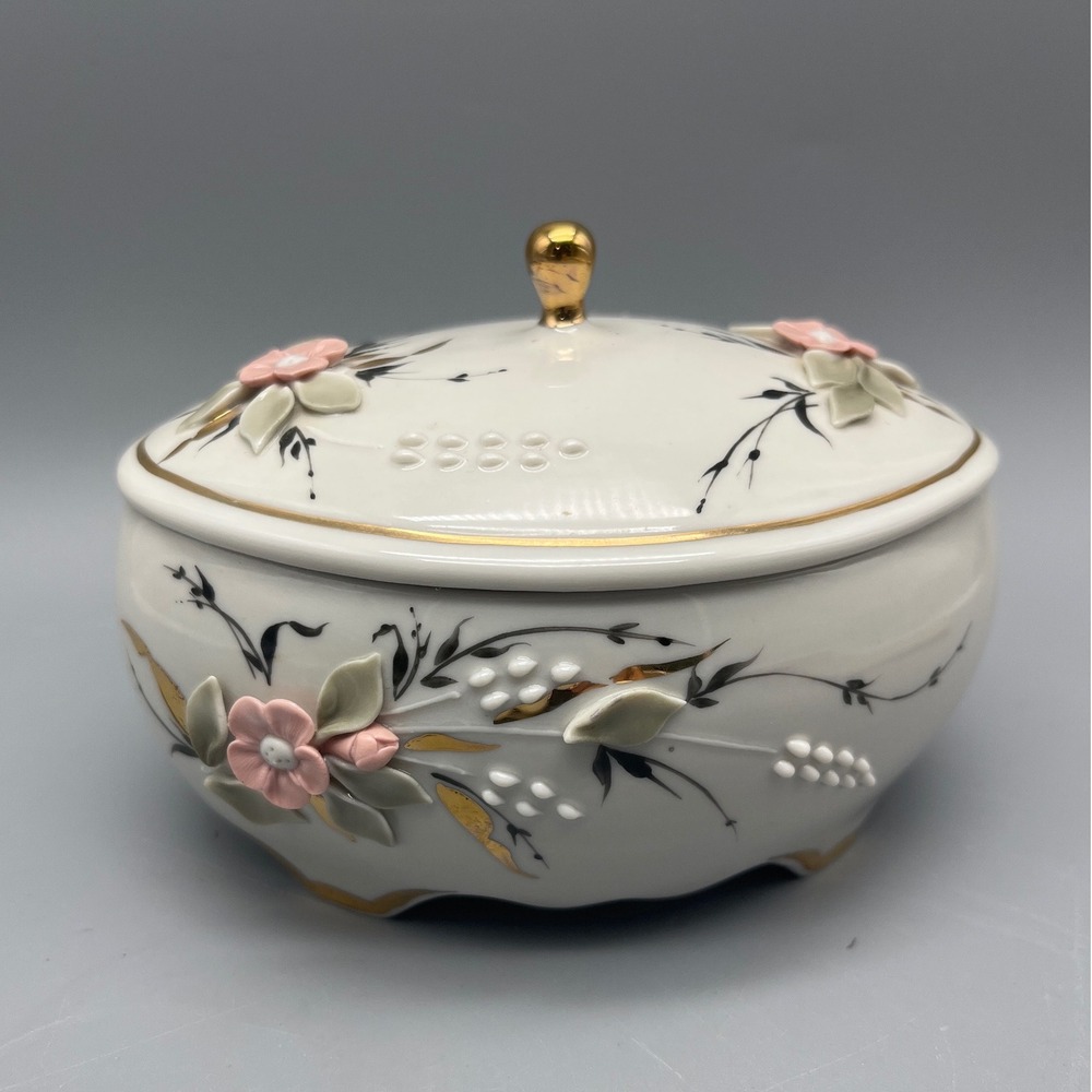 Fenix Kislovodsk Russian Porcelain Floral Candy/Trinket Dish‎